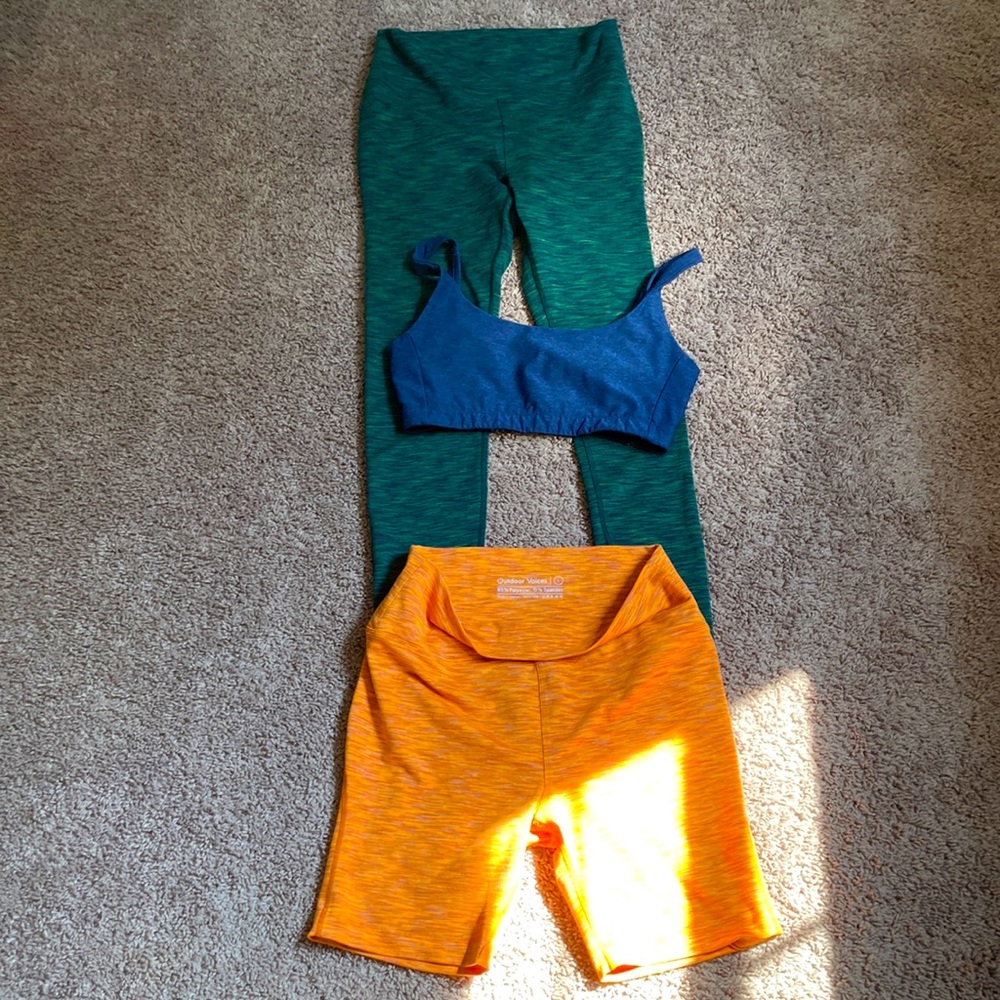 Outdoor Voices space dye bundle sizes m/l